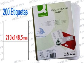 Etiquetas adhesivas Arquicopy 210x148,5mm (200 etiquetas) - Esquinas rectas