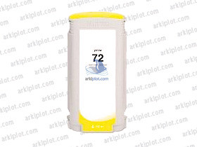 Tinta compatible HP Nº72 amarillo 130ml.