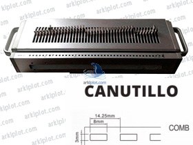 Peine Canutillo 14.25 mm. (COMB) Rectangular 3x8mm